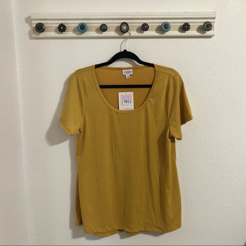 NWT Solid Mustard Lularoe Classic T